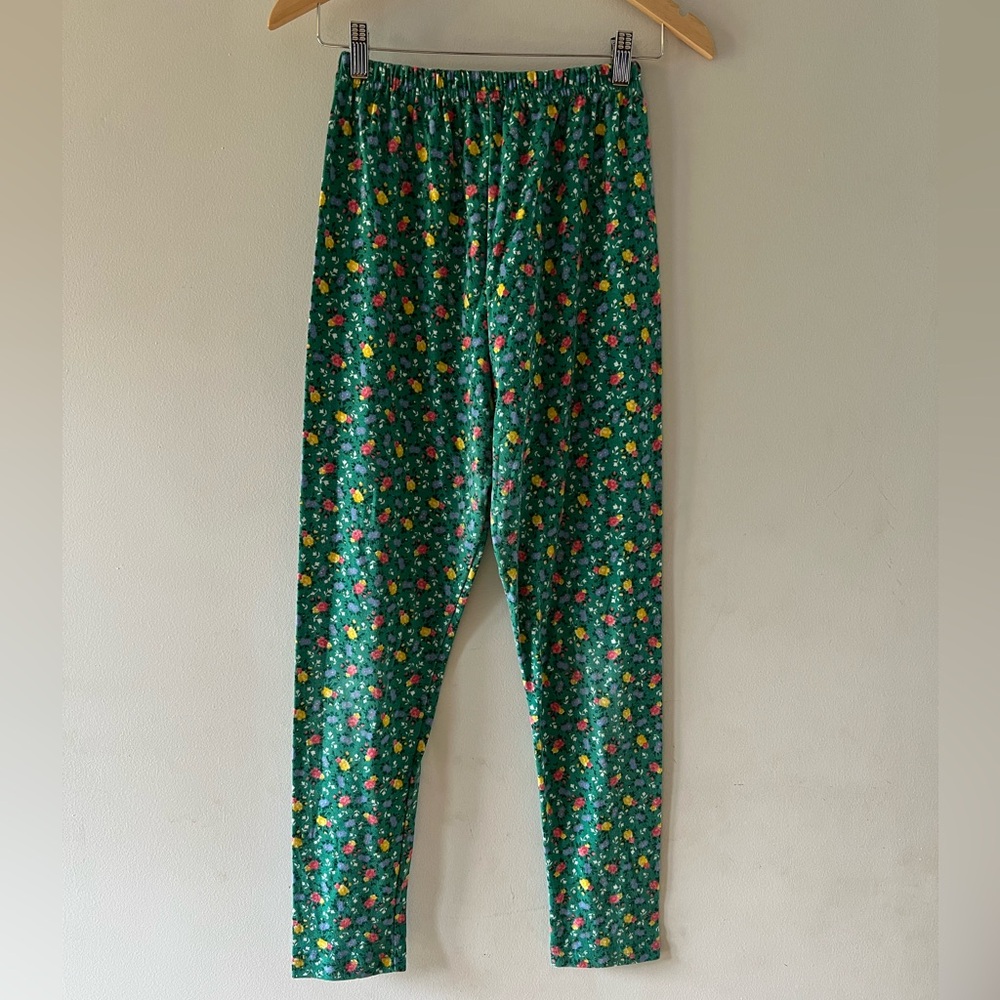 Vintage Girl‎ Scouts Leggings, Sz 18 (see notes!) floral, USA, daisy, brownie